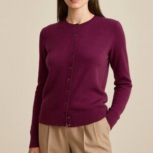 Banana Republic Burgundy Cashmere Blend Cardigan Sz S